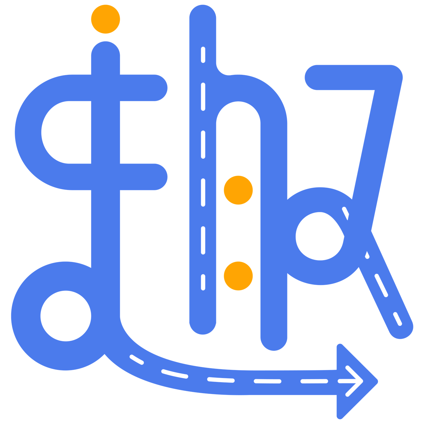 ChillPath logo: the word 'ChillPath' rendered as stylized roads with dashed lanes and amber traffic dots